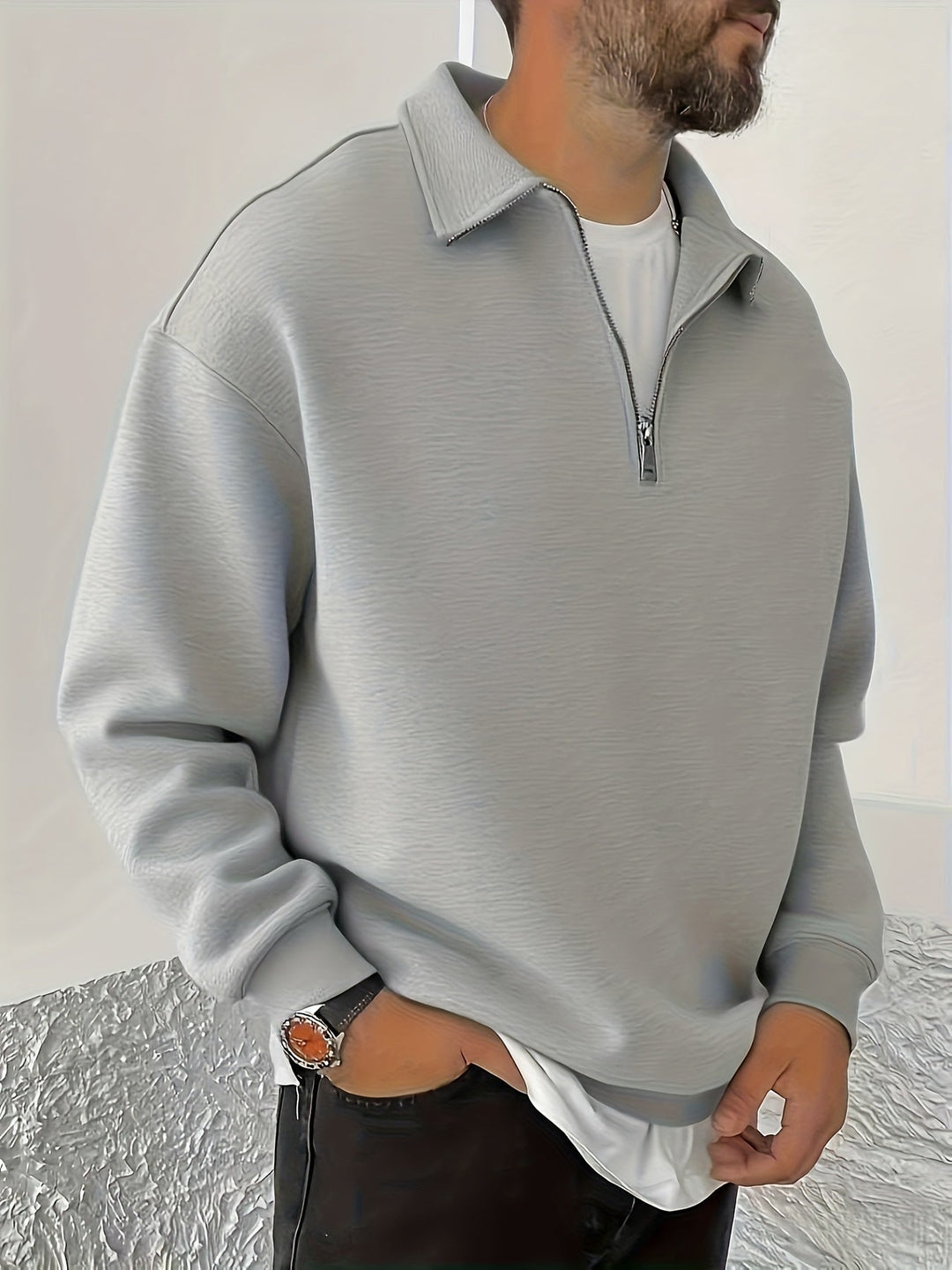 Nathaniel | Cozy Half-Zip Sweatshirt