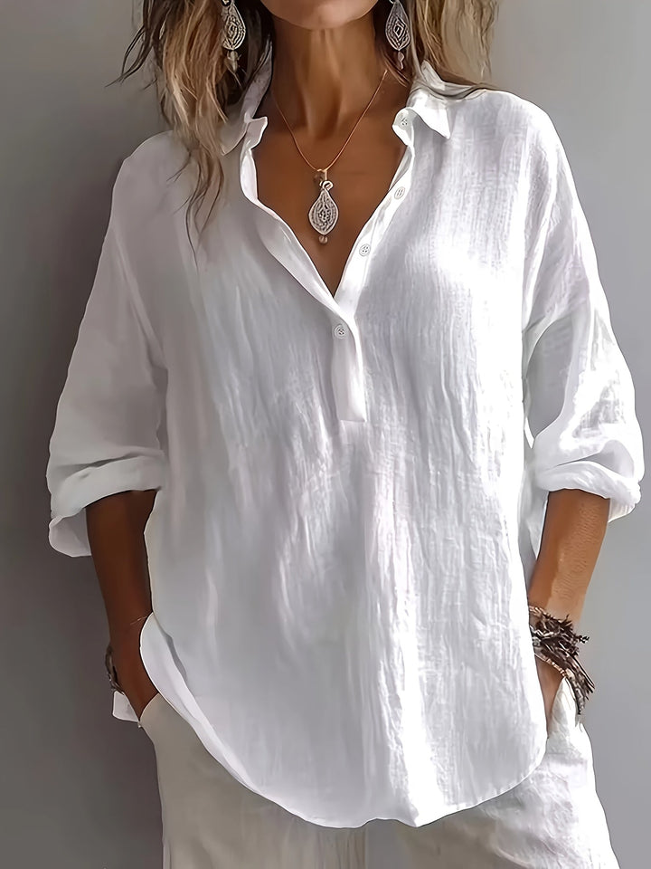 Freya | Afslappet Bluse med Krave