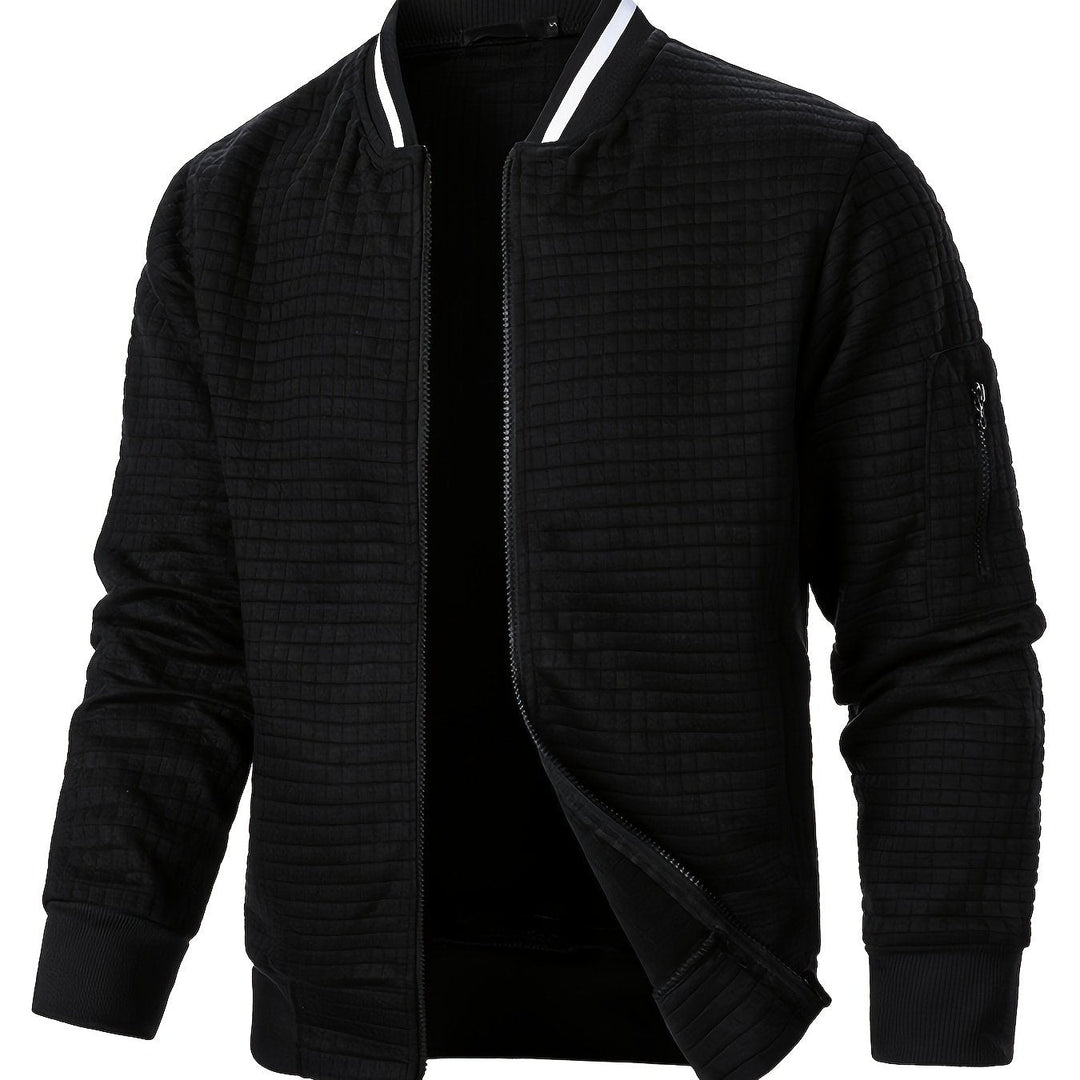 Raymond | Tekstureret Zip-Up Bomberjakke