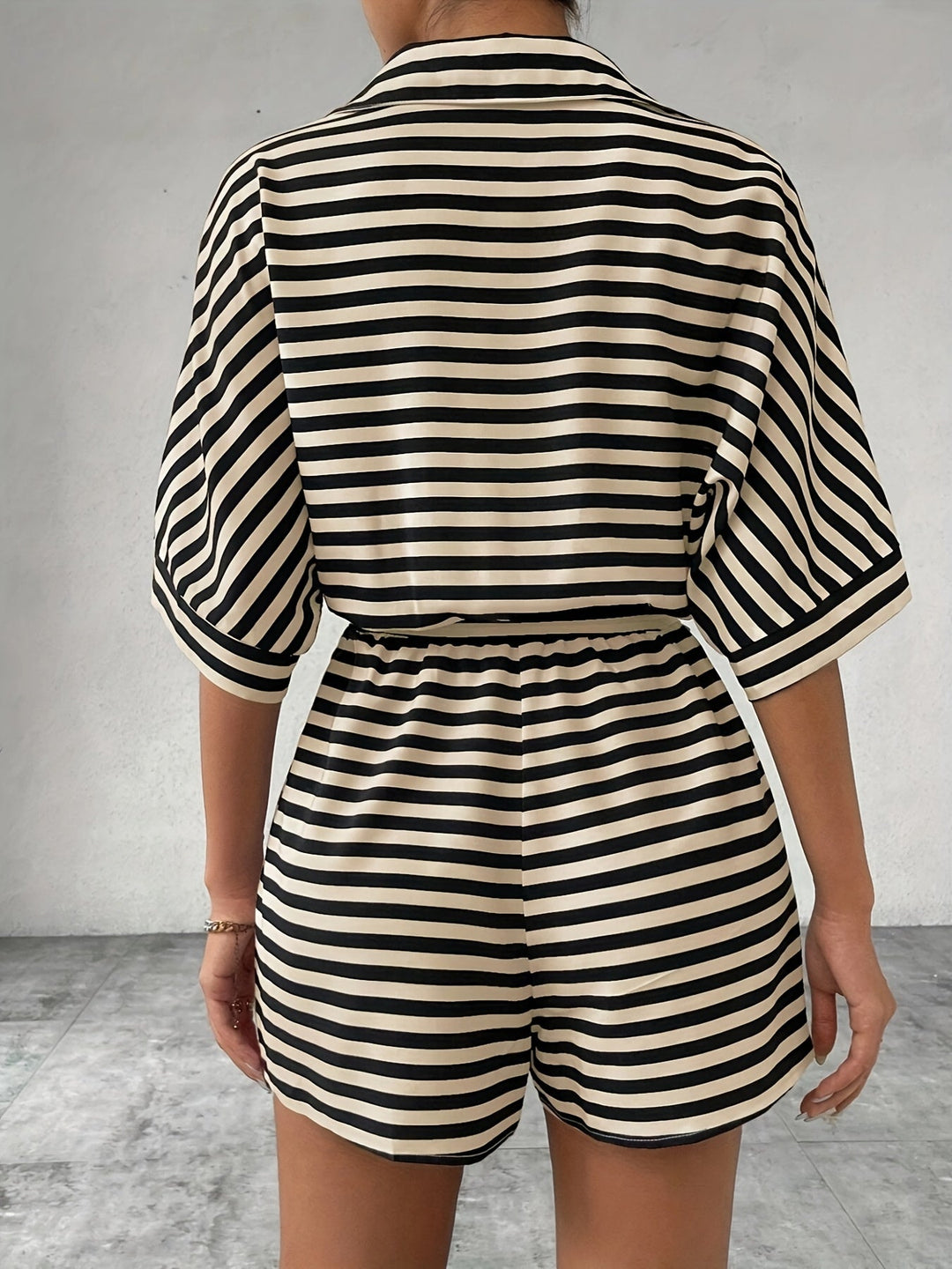 Renata | Bælte Stribet Romper