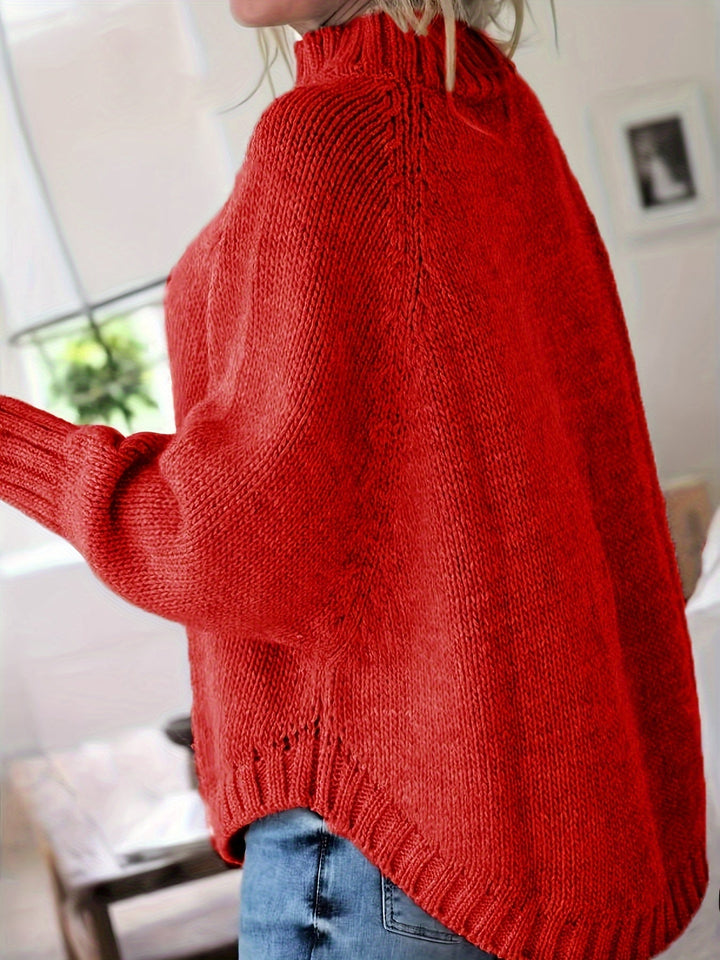 Gwendolyn | Kabelstrikket Højhalset Sweater