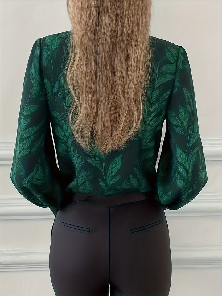 Elena | Botanisk V-Hals Bluse
