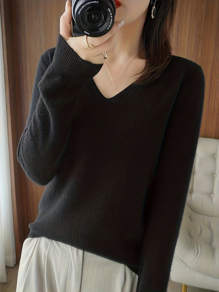 Selene | Blød V-Hals Sweater
