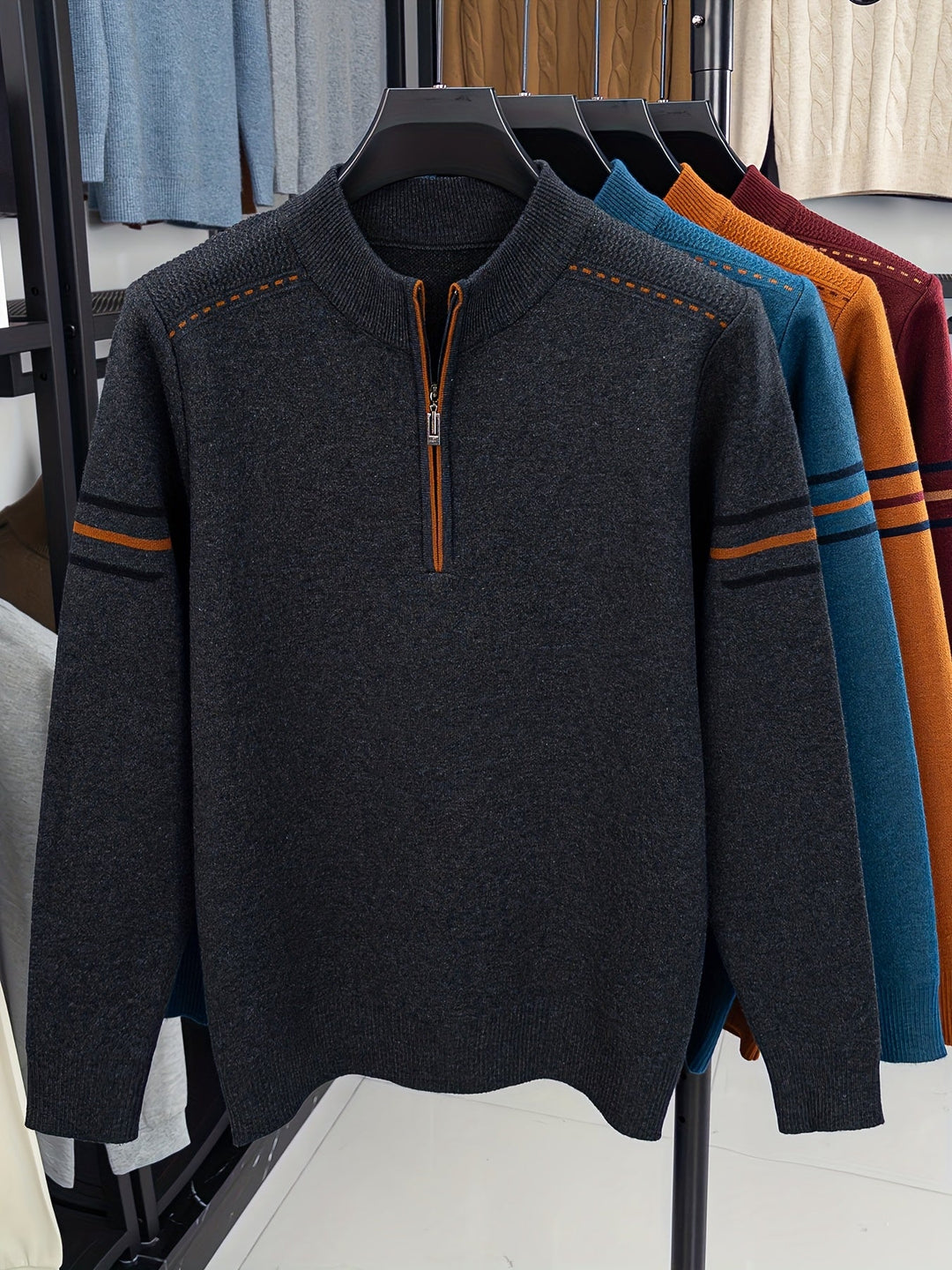 Nathan | Half-Zip Mock Neck Sweater