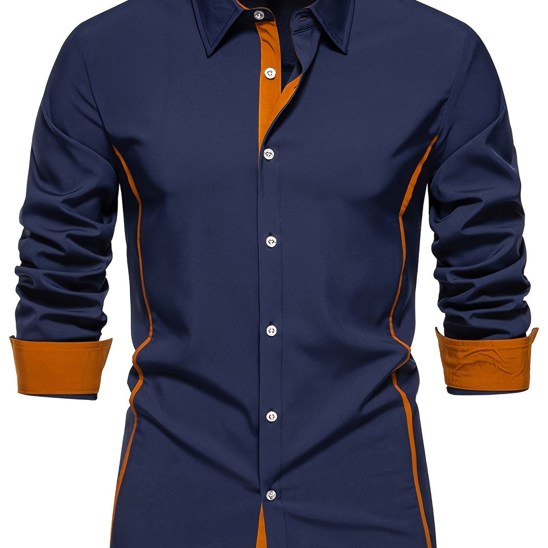 Anthony | Kontrast Trim Button-Up Skjorte