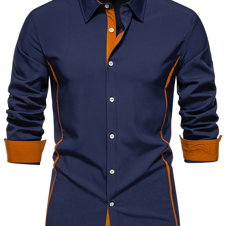 Anthony | Kontrast Trim Button-Up Skjorte