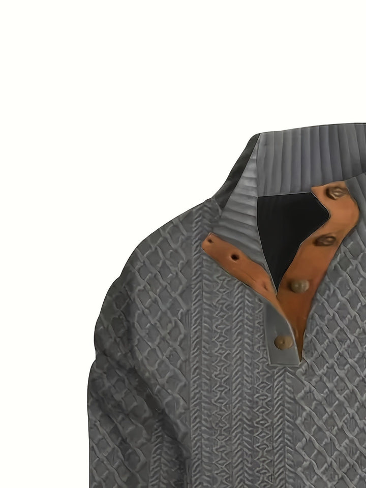 Ronan | Ståkrave Knap Henley Sweater