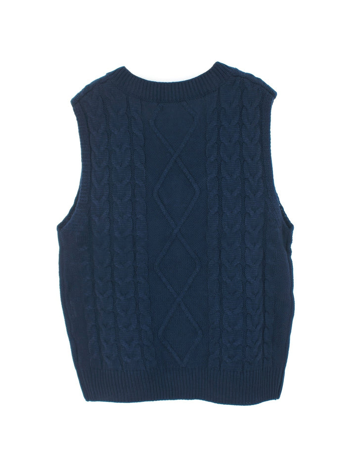 Cora | Cozy Cable-Knit V-Hals Sweater Vest