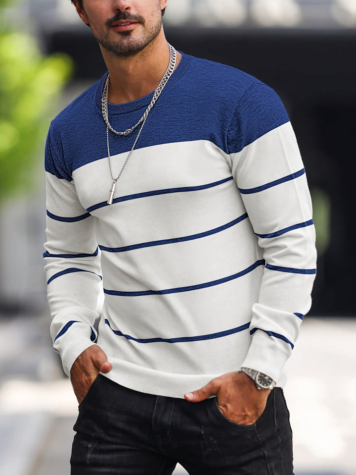 Henry | Stribet Crew Neck Sweater