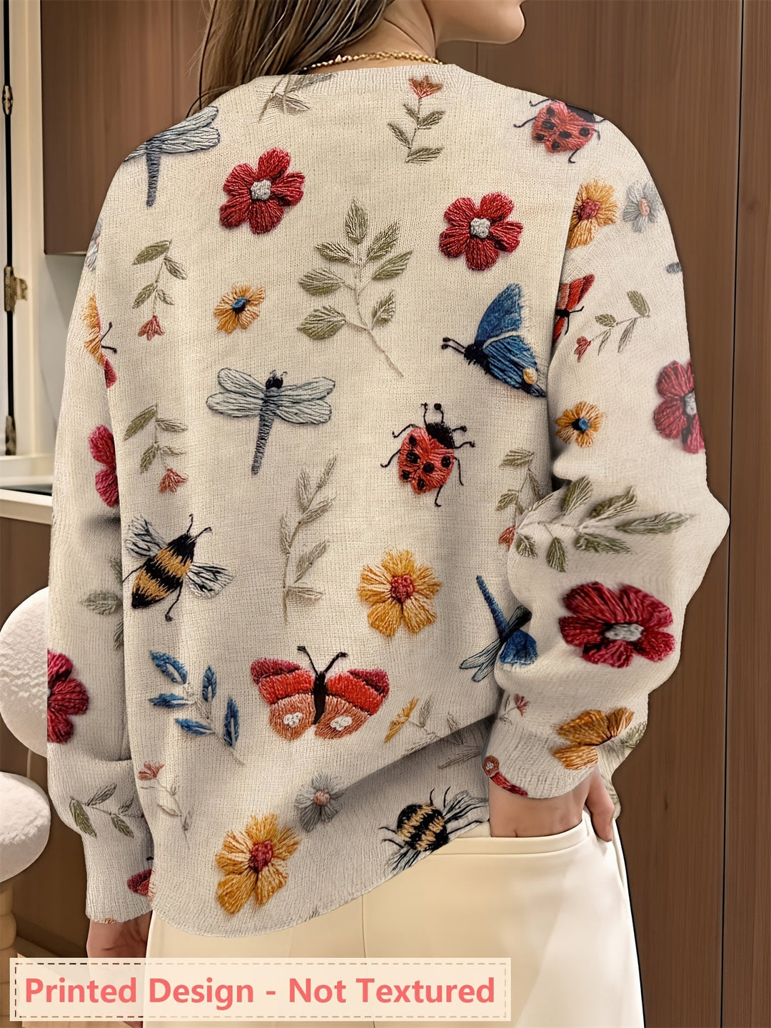 Elsie | Botanisk Print Crewneck Sweater