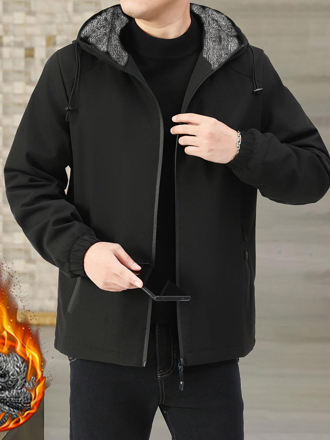 Victor | Cozy Fleece-Lined Hooded Jacket