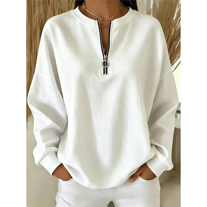 Adeline | Quarter-Zip Højhalset Sweatshirt