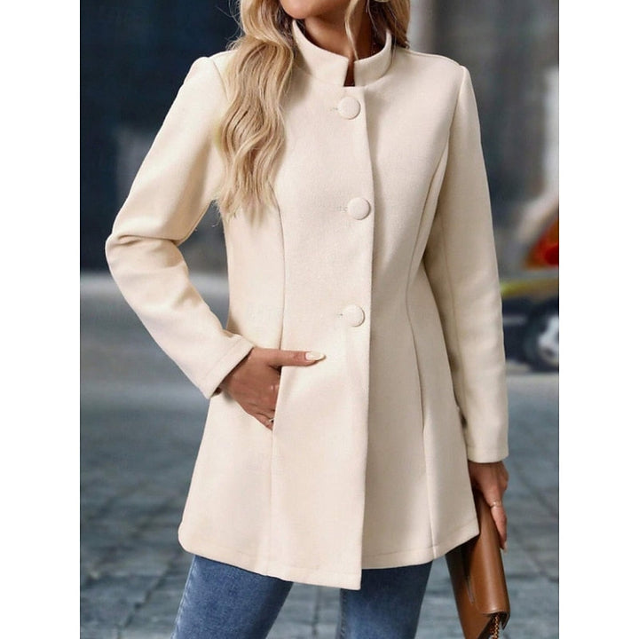 Fiona | Elegant Stå-Krave Frakke