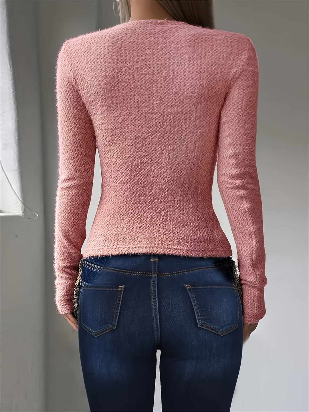 Noreen | Blødt Plush Langærmet Top
