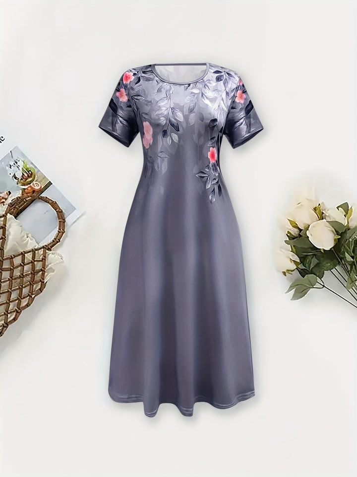 Marjorie | Graceful Floral A-Line Kjole