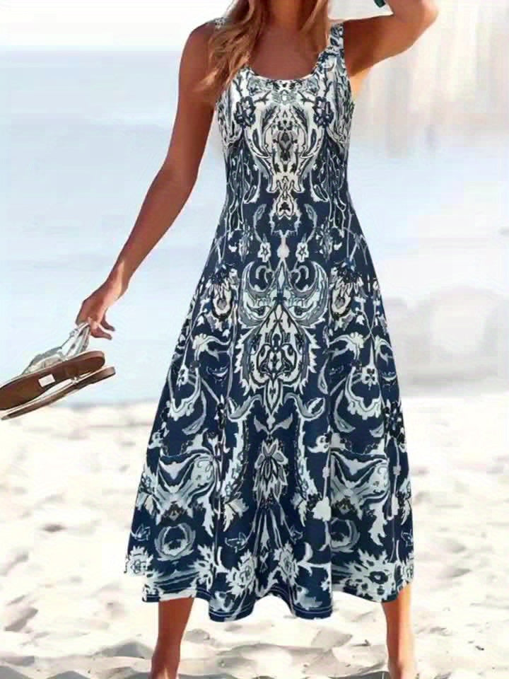 Odette | Flydende Blomster Maxi Kjole