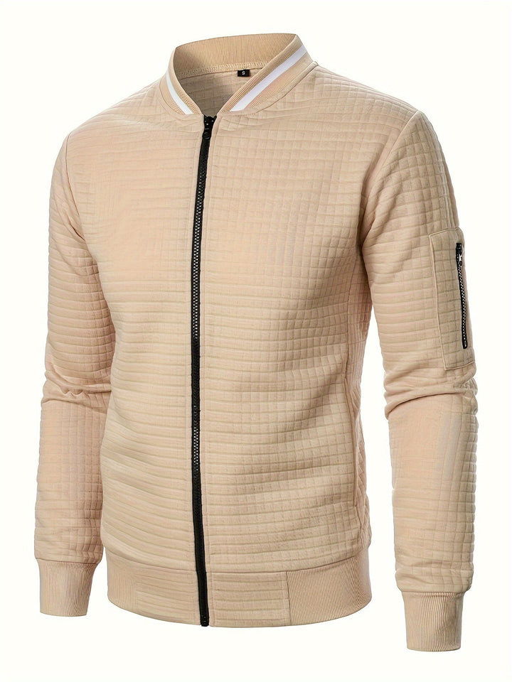 Raymond | Tekstureret Zip-Up Bomberjakke