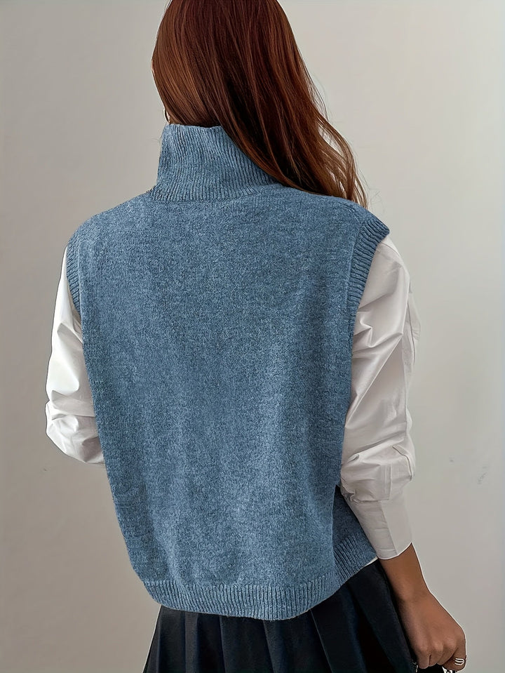 Farrah | Højhalset Sweater Vest