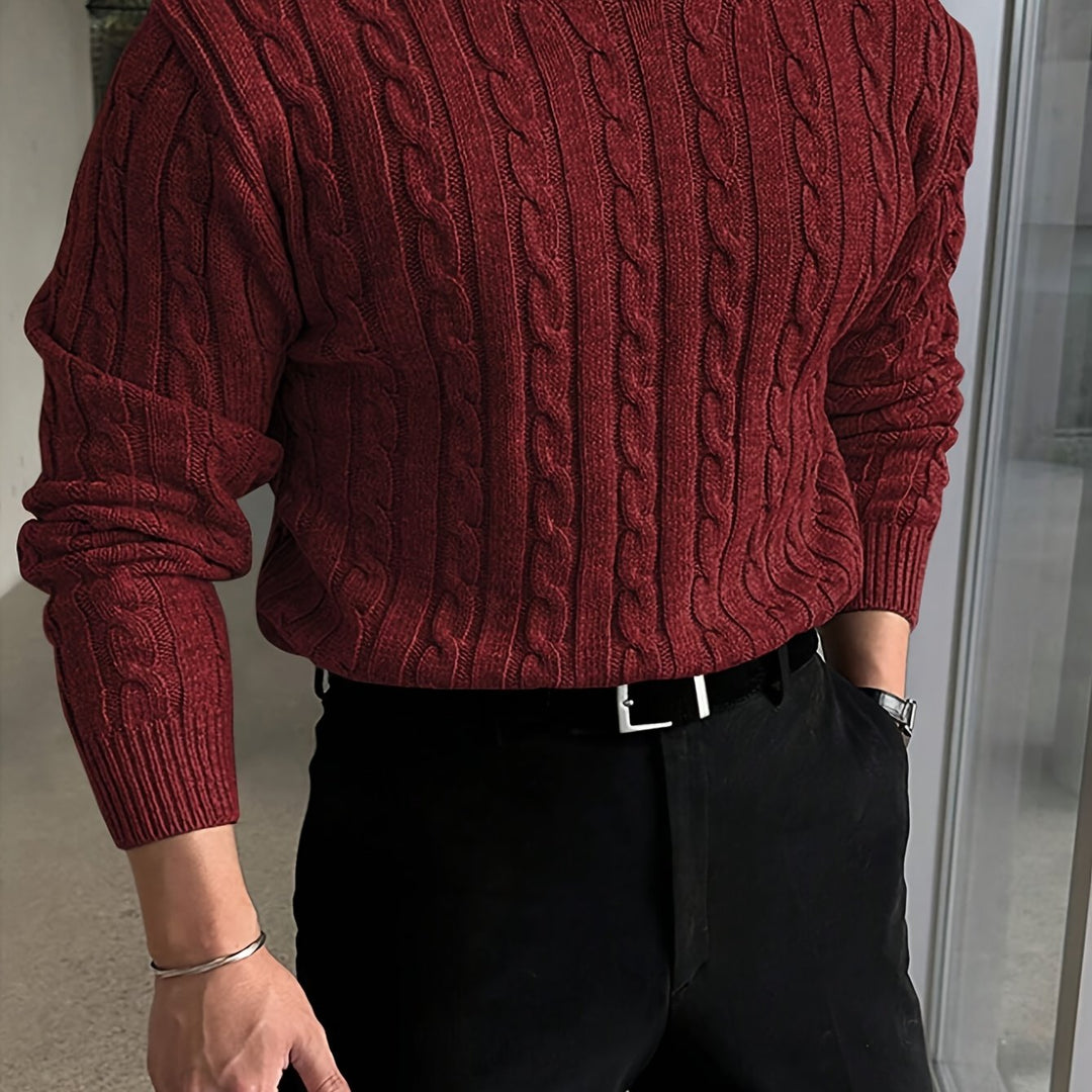 Jonas | Kabelstrikket Crew Neck Sweater
