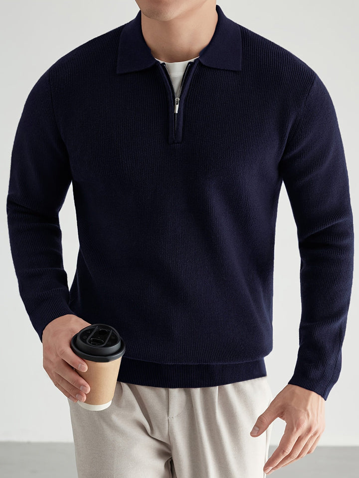 Donovan | Raffineret Quarter-Zip Polo Sweater