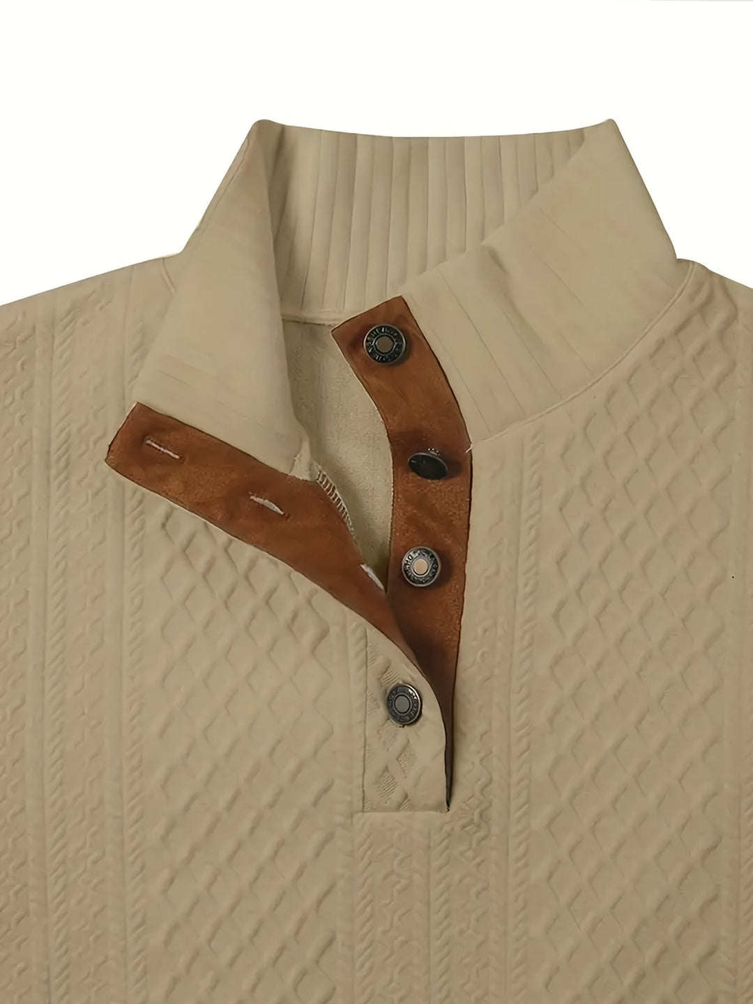 Ronan | Ståkrave Knap Henley Sweater
