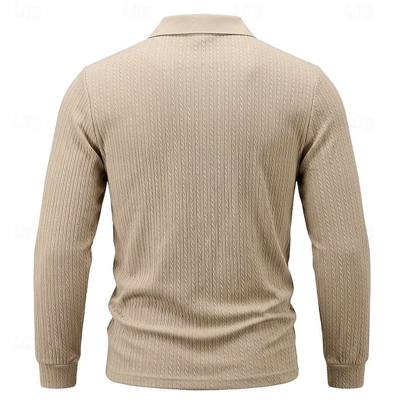 Rhett | Tekstureret Quarter-Zip Polo Shirt