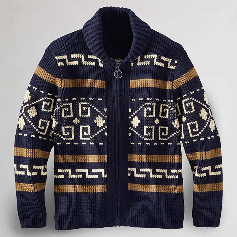 Sawyer | Mønstret Zip Cardigan