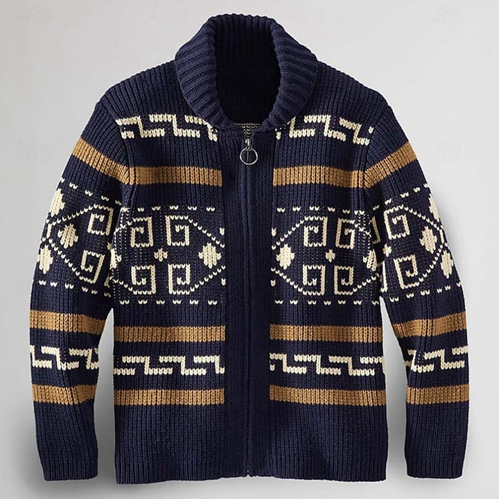 Sawyer | Mønstret Zip Cardigan