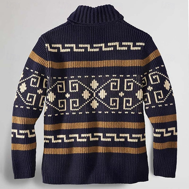 Sawyer | Mønstret Zip Cardigan