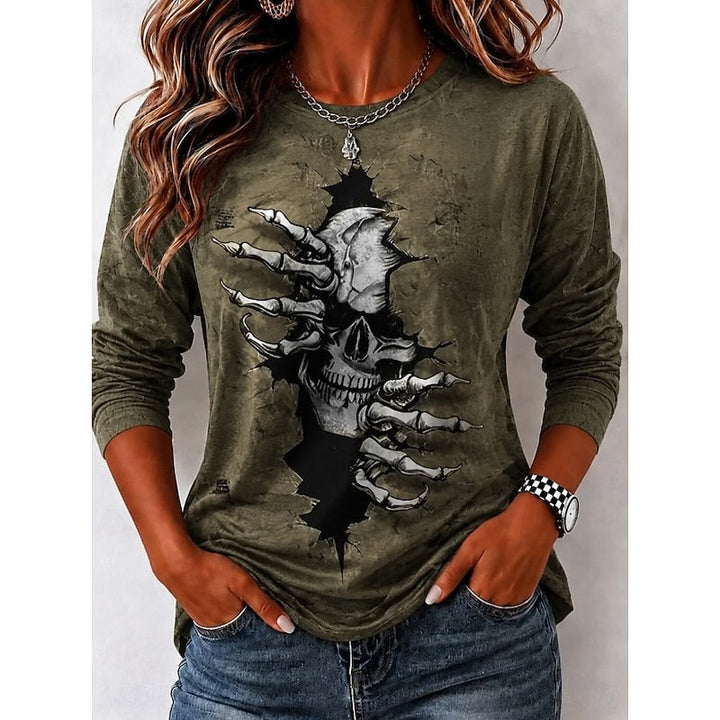 Selene | Halloween Kranium Langærmet Top