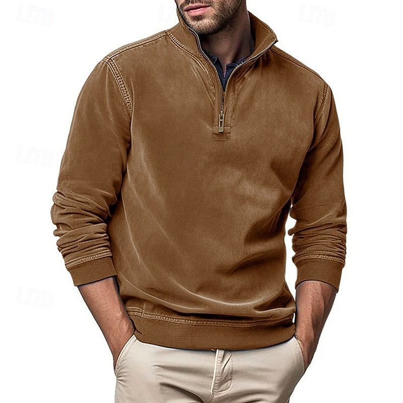 Caleb | Quarter-Zip Stand-Collar Sweatshirt