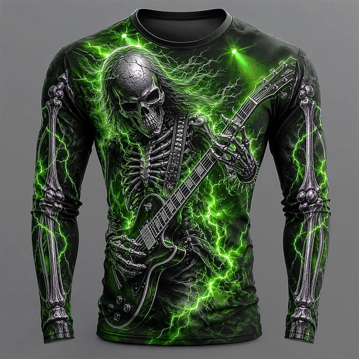 Ronan | Skelet Guitar Halloween Langærmet T-shirt