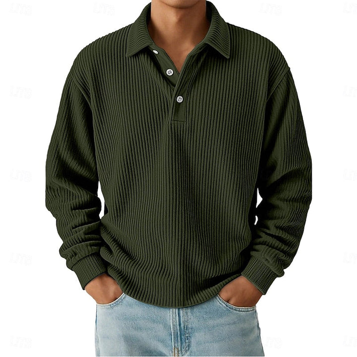 Wallace | Tekstureret Langærmet Polo Shirt