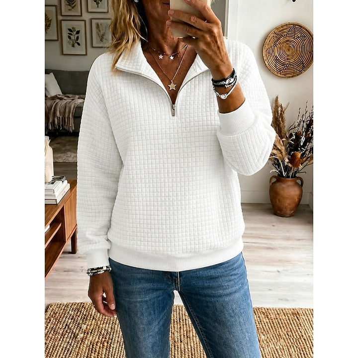 Juliana | Tekstureret Halv-Zip Pullover