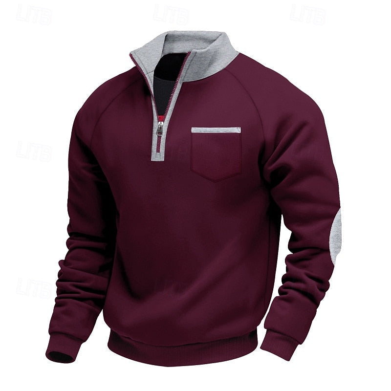 Keith | Quarter-Zip Farveblok Pullover