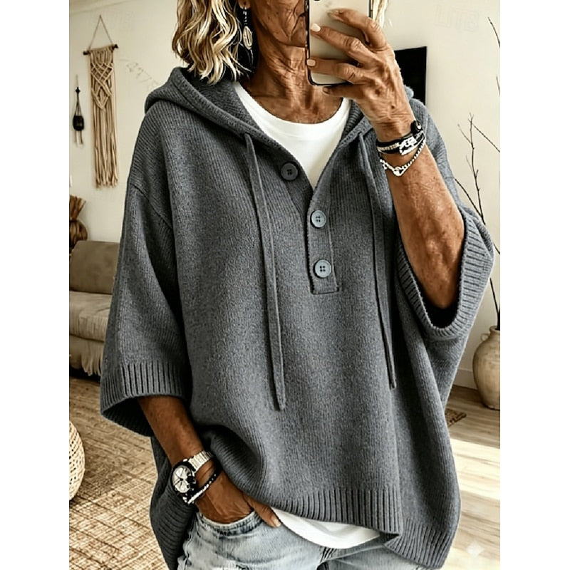 Brooklyn | Afslappet Hætte Strik Sweater