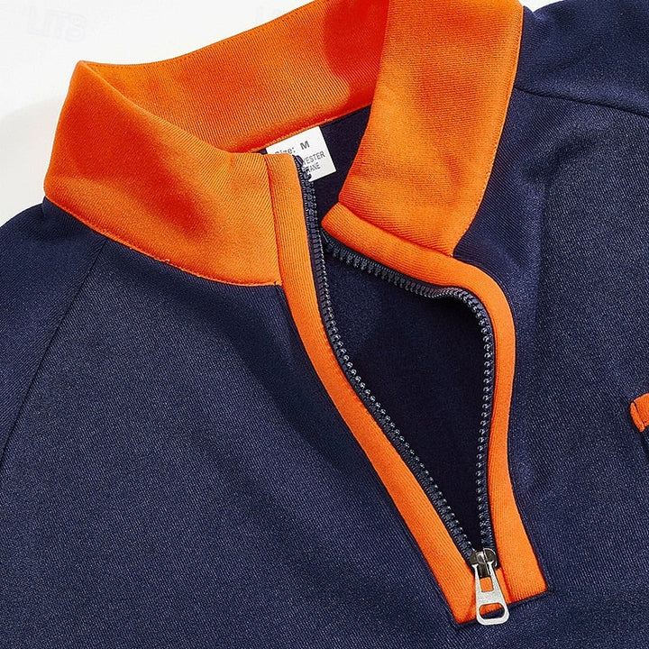 Keith | Quarter-Zip Farveblok Pullover