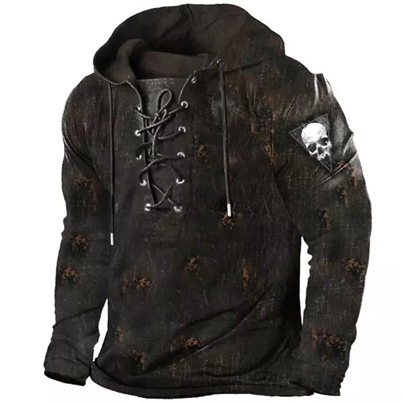 Cole | Halloween Snøre Skelet Hoodie