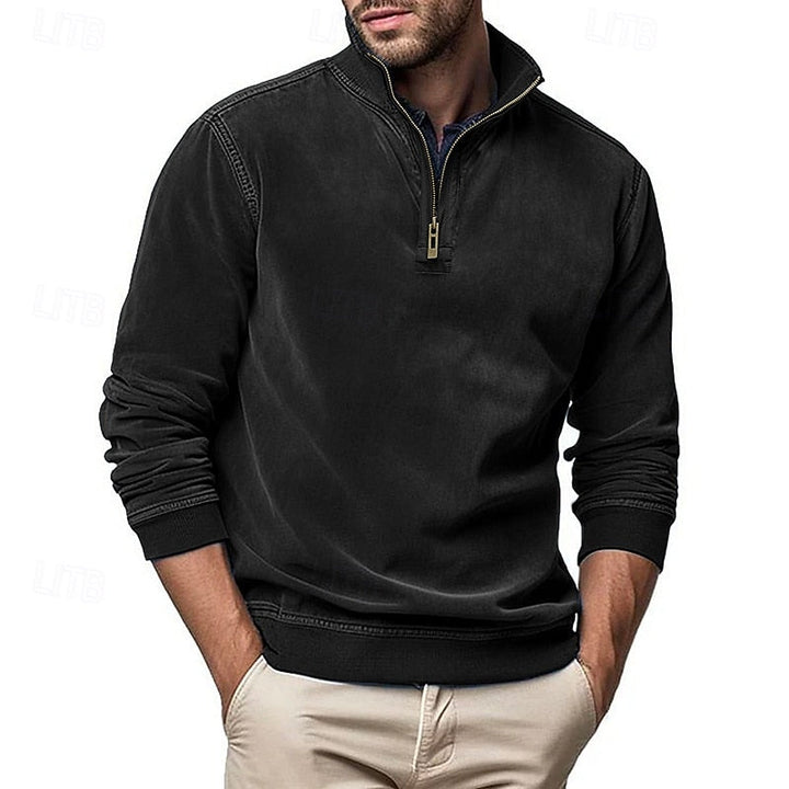 Caleb | Quarter-Zip Stand-Collar Sweatshirt