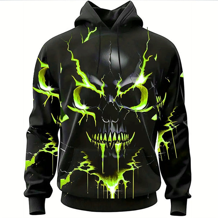 Cyrus | Halloween Skelet Grafik Hoodie