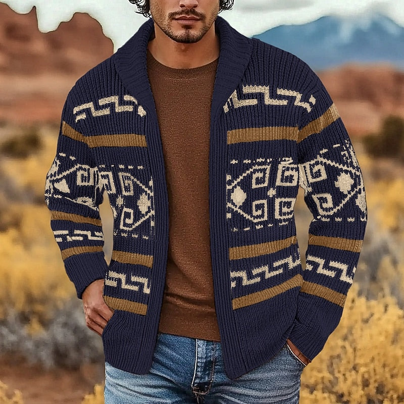 Sawyer | Mønstret Zip Cardigan