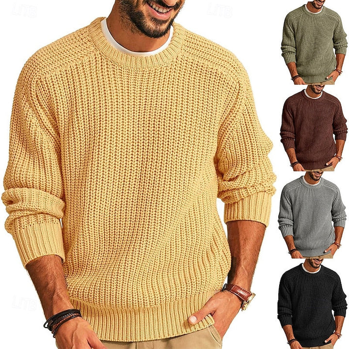 Franklin | Ribbet Rundhalset Sweater