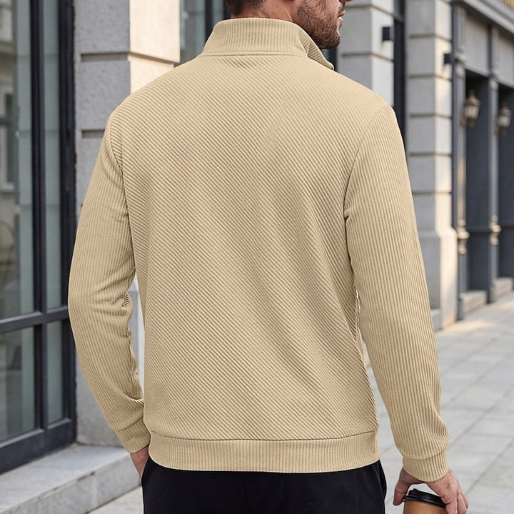 Quentin | Tekstureret Quarter-Zip Pullover