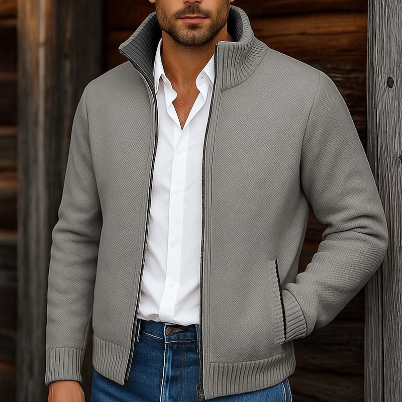 Gregory | Stand-Krave Zip Cardigan