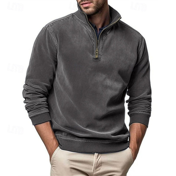 Caleb | Quarter-Zip Stand-Collar Sweatshirt