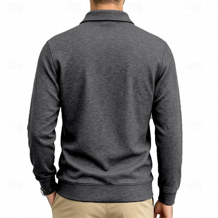 Harold | Raffineret Langærmet Pocket Polo Skjorte