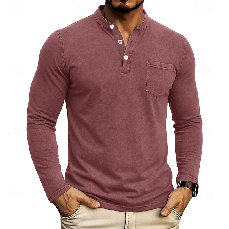 Weston | Klassisk Henley Langærmet Skjorte
