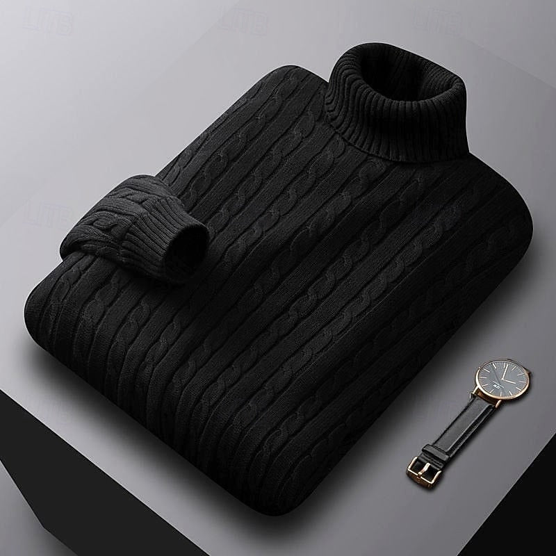 Rhys | Kabelstrikket Turtleneck Sweater