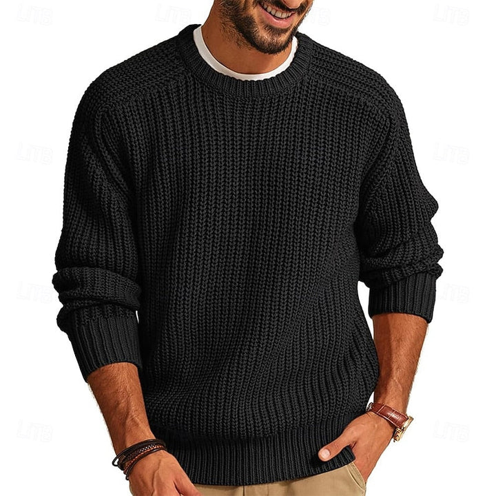 Franklin | Ribbet Rundhalset Sweater