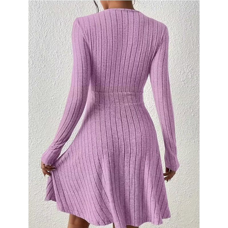 Yvonne | Wrap-Neck A-Line Kjole
